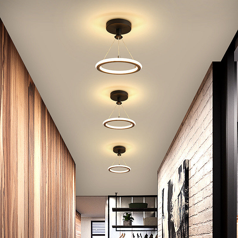 Nordic Creative Indoor Chandelier Retractable Modern Metal LED Pendant Light Hanging Lamp