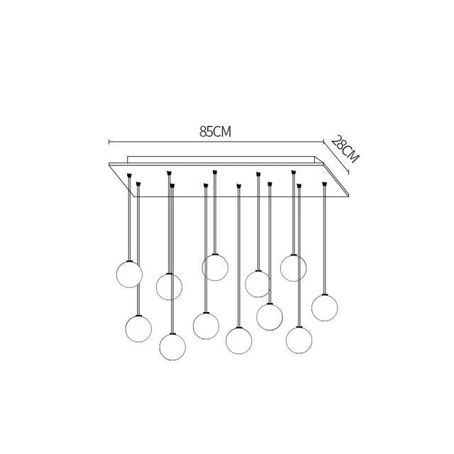 Glass LED Pendant Stair Lights Living Room Cafe Bedroom Lighting Lampara Colgante Cocina Fixtures Nordic Loft Hanging Lamp