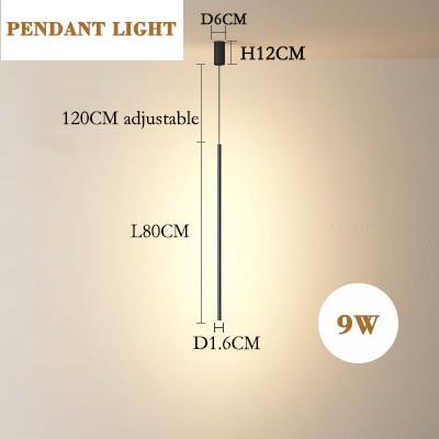 Modern LED Wall Lamp Long Hanging Lights Simple Nordic Living Room Sofa Background Wall Light Bedroom Bedside Floor Lamp
