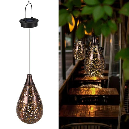 Waterproof solar garden light  LED Lantern Hanging Outdoor solar Lamp Olive Shape Sensitive Sensor Control Solar Powered lamp