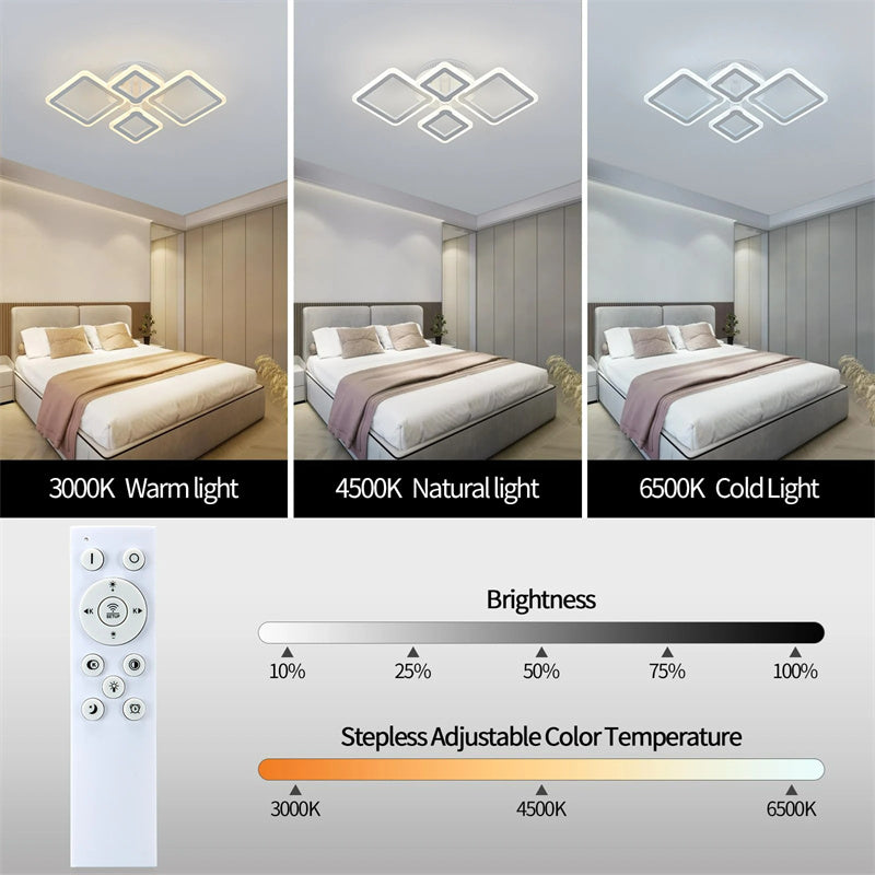 Ceiling Lamp Bedroom Pendant Light Lighting Dining Room Kitchen Aisle Balcony With App And Remote Control Dimming Fixture