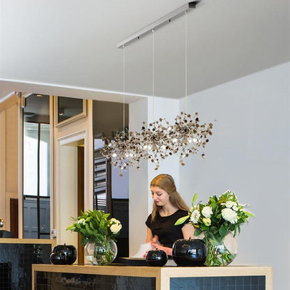 Postmodern Individual G9 Leaf Pendant Light Industrial Lamp Metal Hanging Lights LOFT Suspension Luminaire