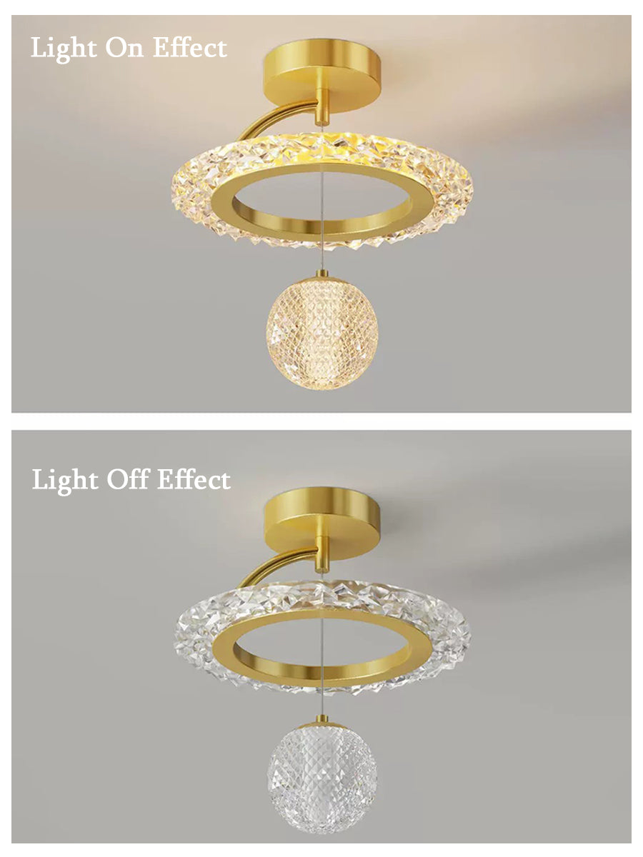 Nordic Luxury Starry Sky Pendant Light LED Aisle Lamp Entrance Hallway Balcony Stairway Bedroom Small Chandelier