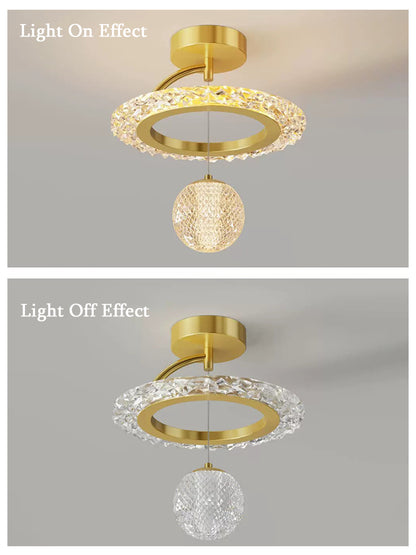 Nordic Luxury Starry Sky Pendant Light LED Aisle Lamp Entrance Hallway Balcony Stairway Bedroom Small Chandelier
