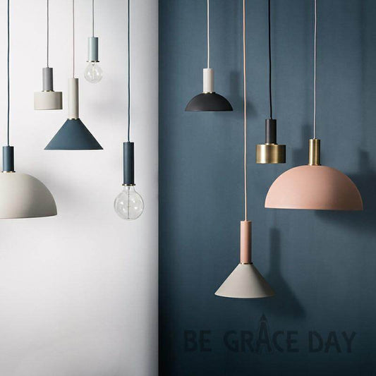 Nordic Simple Bar Hanging Lamp Colored Pendant Light Restaurant, Bedroom, Bedside Lights, Modern Art And Creative Lighting