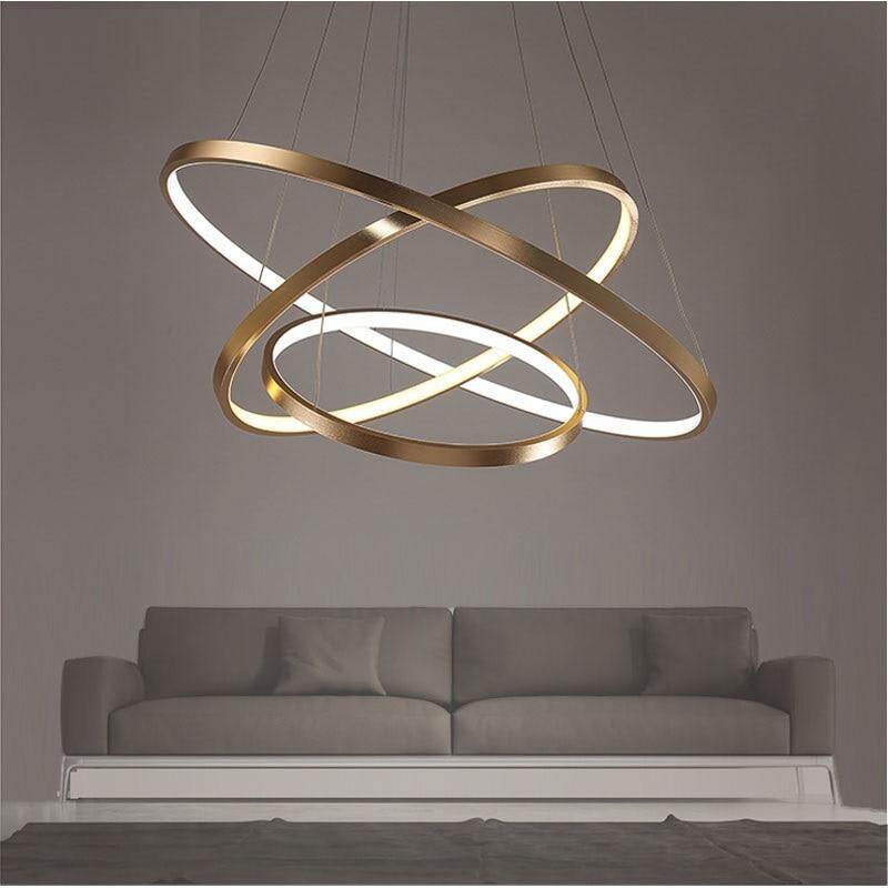 Modern Pendant Lamp Hanging Light Living Room Dining Shop Decoration Modern Hanging Lamp Large Ring Acrylic Pendant Light