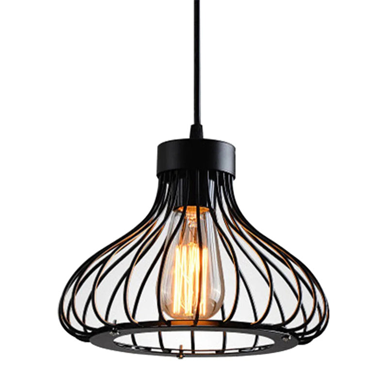 Metal Down Light Iron Flush Mount Retro Ceiling Down Light Pendant Lamp E27 Black Walkway Kitchen Home Decor Fixture