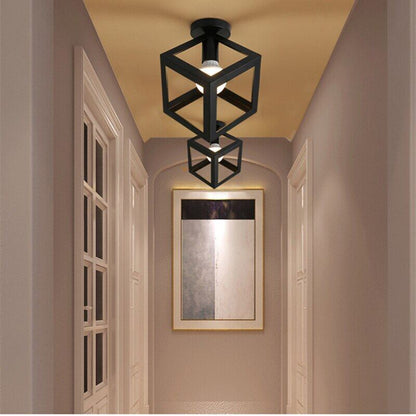 Modern Wrought Iron E27 Led Ceiling Lamps Black Ceiling Lights For Kitchen Living Room Bedroom Study Aisle Restaurant Cafe Hotel