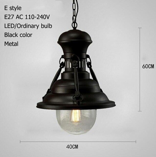 3 Style Loft Retro Industrial Hanging Hardware Metals Pendant Lamp Vintage E27 LED Lights For Kitchen Bar Coffee Light Fixtures