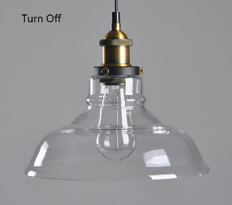 Vintage Pendant Lights Glass Pendant Lamps Loft Industrial Hang Lamp Smoky Grey Lamparas De Techo Colgante Modern Lustre Pendent