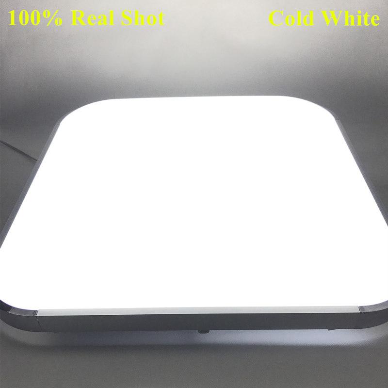 Modern 2.4G RF Remote Control Square Aluminum Acrylic LED Ceiling Lamp Cold White+Warm White Stepless Dimming LED Ceiling Light