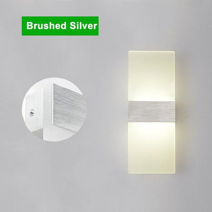 Mini 3/6/12W Led Acrylic Wall Lamp Long warm white Bedding Room Living Room Indoor wall lamp ZBD0028