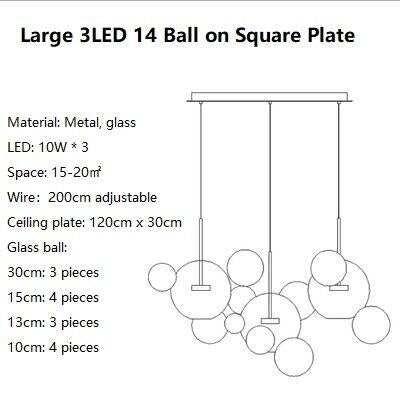 Bubble Lamp Globe Glass Hanging Lamps Dining Room Bubble Pendant Light Kitchen Hotel Glass Ball Suspension Lighting