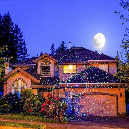 1pcs x-37p-d garden laser lights projector 18 festive designs for christmas halloween blue green red 3 color waterproof laser projector