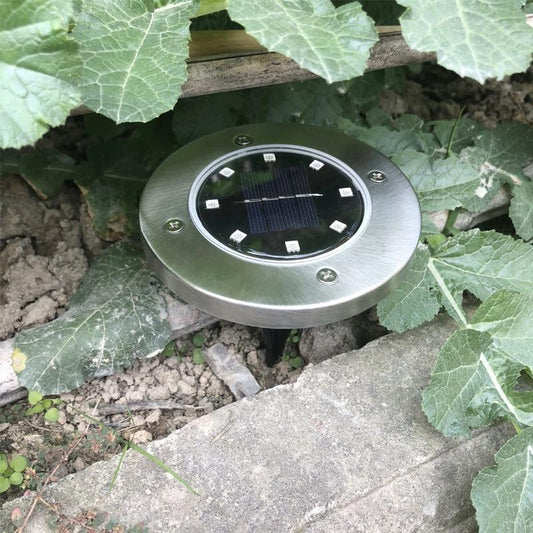LED Solar Lawn Lamp Solar Power Buried Light Under Ground Lamp Outdoor Path Way Garden Decking Light White Warm White